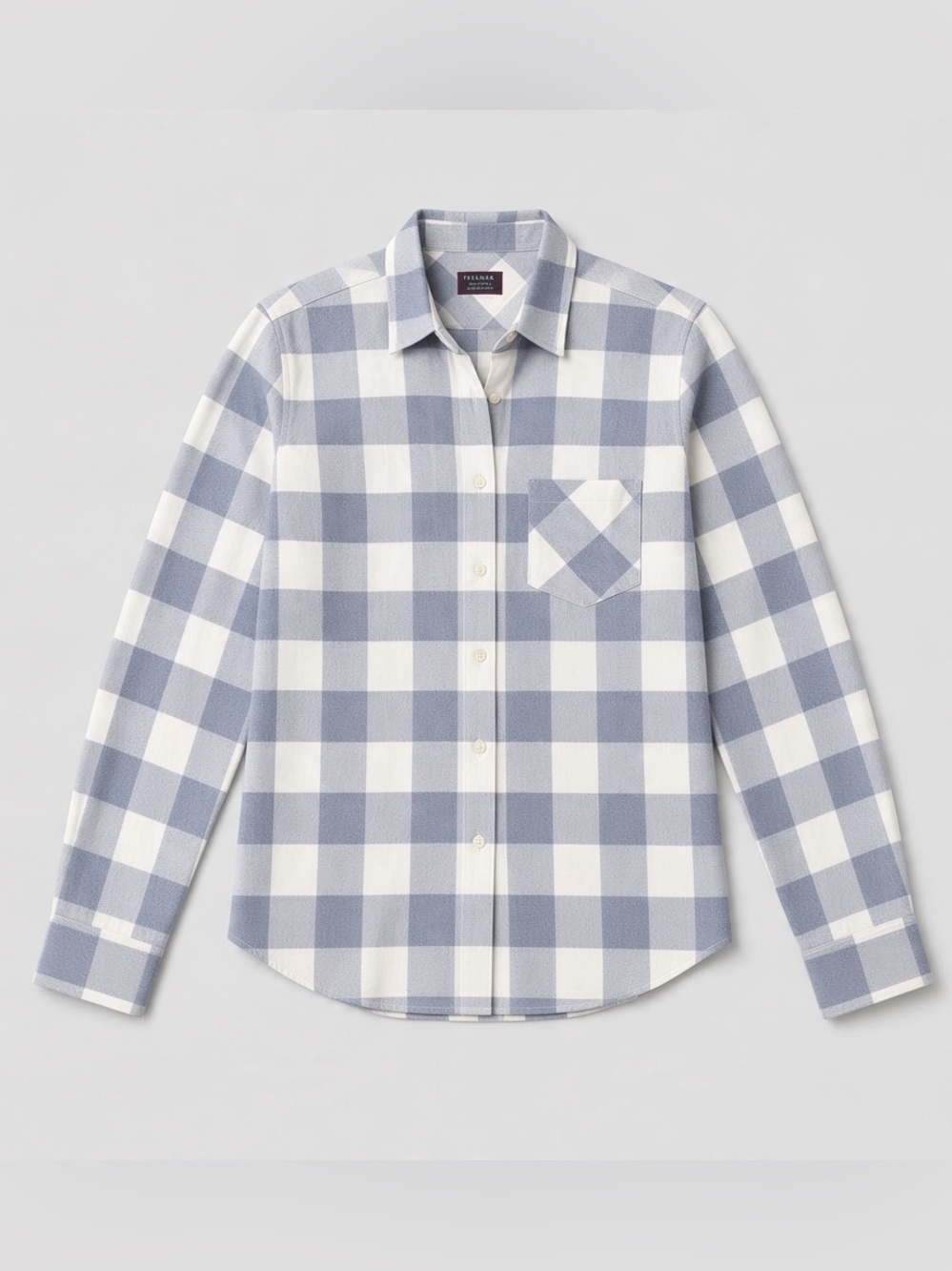 UntucKit Blue and White Buffalo Check Size 2 EUC